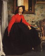 James Tissot Portrait of Mlle.L.L(or Young Girl in Red Jacket) china oil painting reproduction